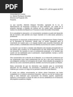 Carta de Exposición de Motivos