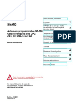 99176649 Automate Programmable S7 300 Caracteristiques Des CPU