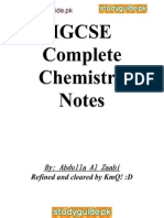 Igcse Chemistry Notes