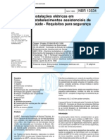 51246369 NBR 13534 1995 Instalacoes Eletricas Em Estabelecimentos Assistenciais de Saude Requisitos Para Seguranca