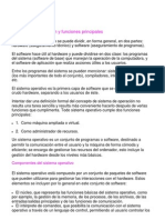 Sistemas de Operación y Funciones Principales