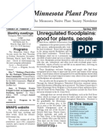 Spring 2009 Minnesota Plant Press Minnesota Native Plant Society Newsletter