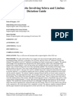 Ruptured Globe Involving Sclera and Limbus Dictation Guide