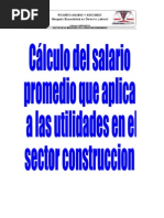 CÁLCULO DEL promedio utilidades