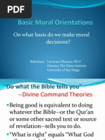 Basic Moral Orientations (Revised) - 1