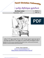 Wellington Tamil Christian Fellowship News Letter - November 2012