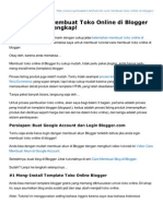 Tutorial Cara Membuat Toko Online Di Blogger PDF