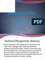 Bahasa lisan dan ragamnya