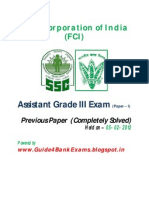 FCI Assistant Grade III Exam Previous Paper Free Download - Guide4BankExams