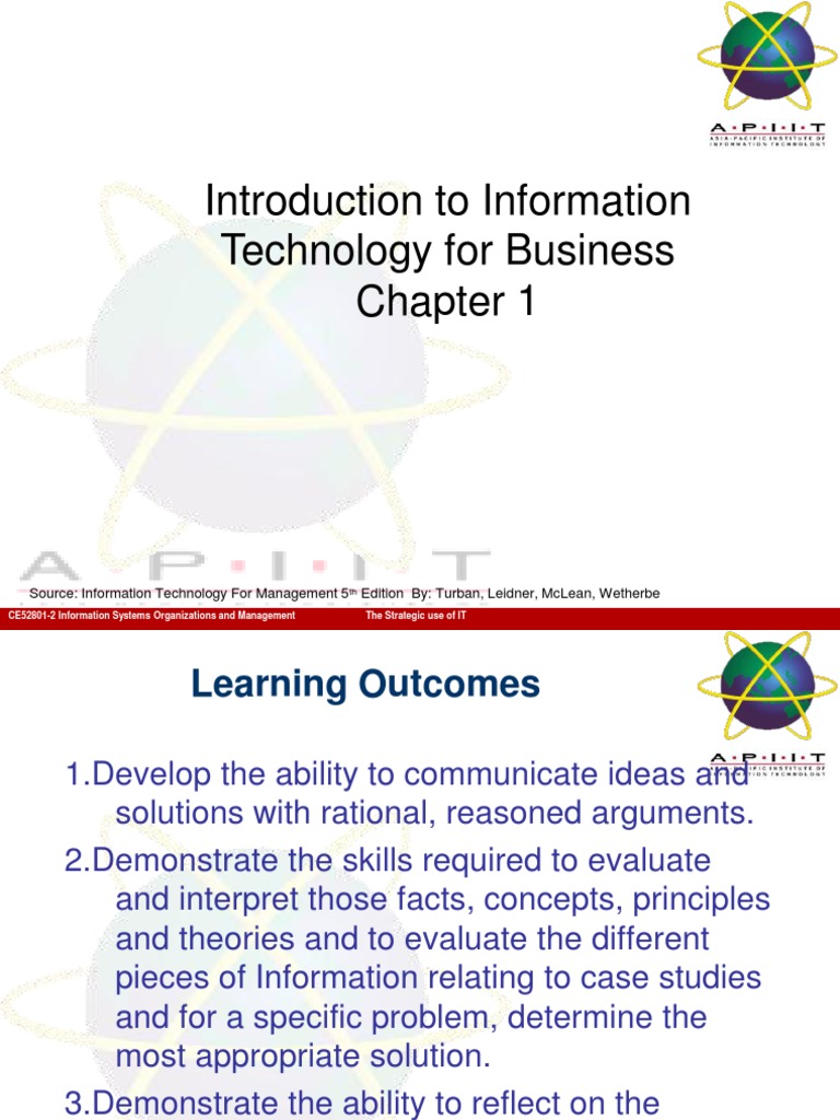 Introduction To Information Technology For Business (Presentation ...