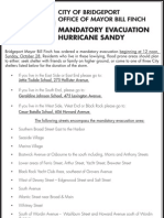 Mandatory Evacuation – Hurricane Sandy