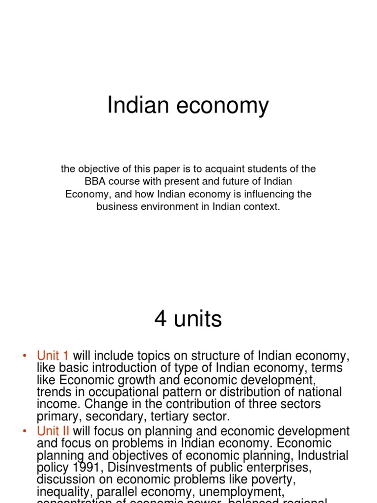 Indian Economy: Growth & Development Insights | PDF | Gross Domestic ...