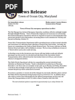 Download Town of Ocean City emergency operations in effect by Town of Ocean City SN111376543 doc pdf