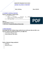 Academic Planning Overview