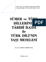 Sümer Ve Türk Dillerinin Tarihi İlgisi Ile Türk Dilinin Yaşı Meselesi - Osman Nedim Tuna