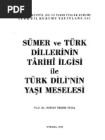 Sümer Ve Türk Dillerinin Tarihi İlgisi Ile Türk Dilinin Yaşı Meselesi - Osman Nedim Tuna