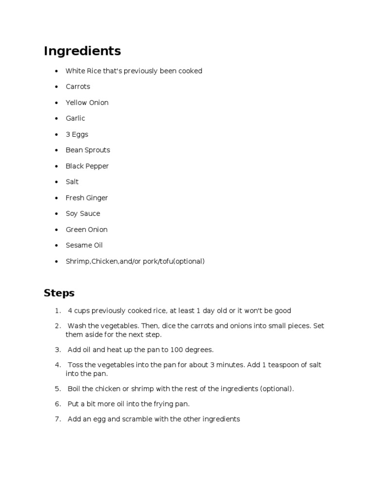 Ingredients | PDF