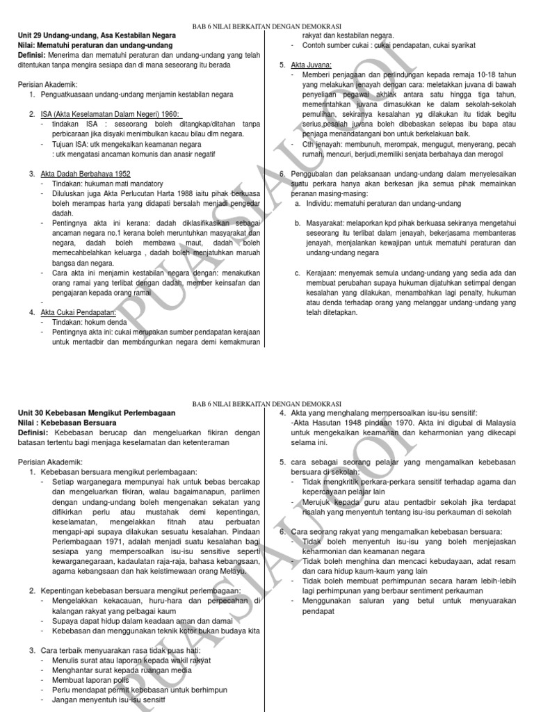 T4 Bab 6 Nilai Berkaitan Dengan Demokrasi Pua Pdf