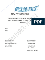 Phy-112 Term Paper Opt.tweezer