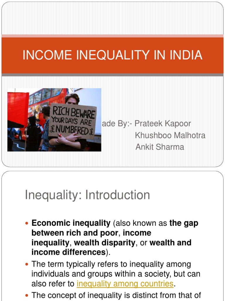 Income Inequality in India | PDF | Gini Coefficient | Economic Inequality