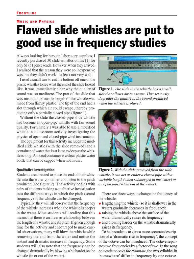 Slide Whistle Physics & Mathematics Physics