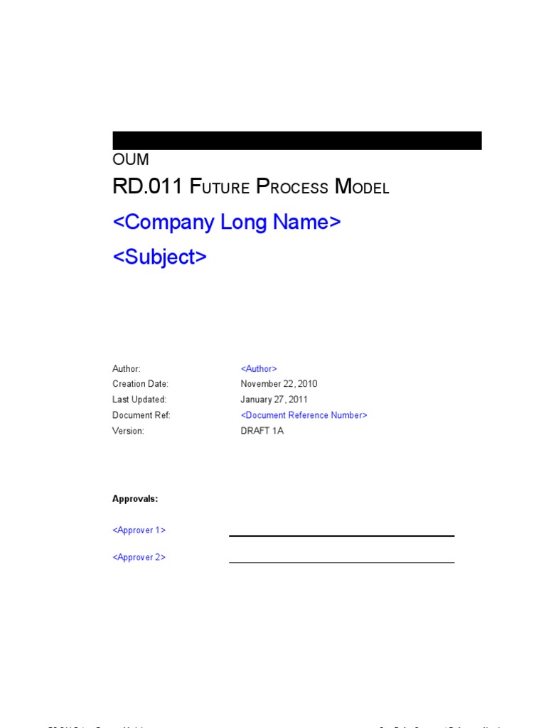 Future Process Model RD.011 | PDF | Business Process | Automation