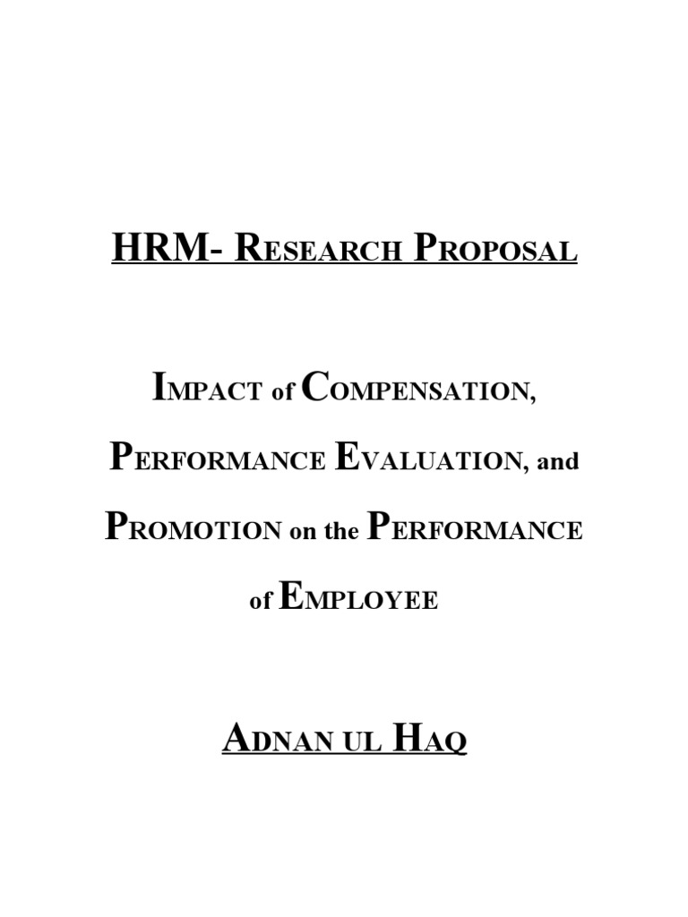 research proposal on hrm