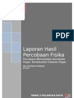 Percobaan Menentukan Konstanta Pegas Berdasarkan Getaran Pegas