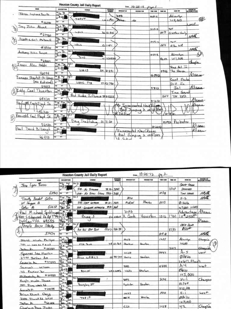 Jail Report for Law Enforcement | PDF