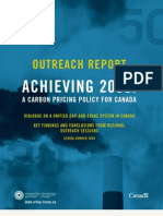 Achieving 2050: A Carbon Pricing Policy For Canada (Outreach Report)