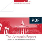 The Annapolis Report: A Review of The 2012 Legislative Session and Special Sessions