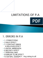 Limitations of PA 1