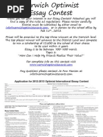 Download Norwich Optimist Essay Contest Rules and Regulations 2013 by laura1514 SN111457749 doc pdf