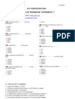 Examen de grammaire Int. 1