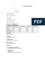 Curriculum Vitae: Academic Qualification