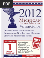 Download 2012 Michigan League of Responsible Voters Ballot Guide - Printable by Michigan League of Responsible Voters SN111475913 doc pdf