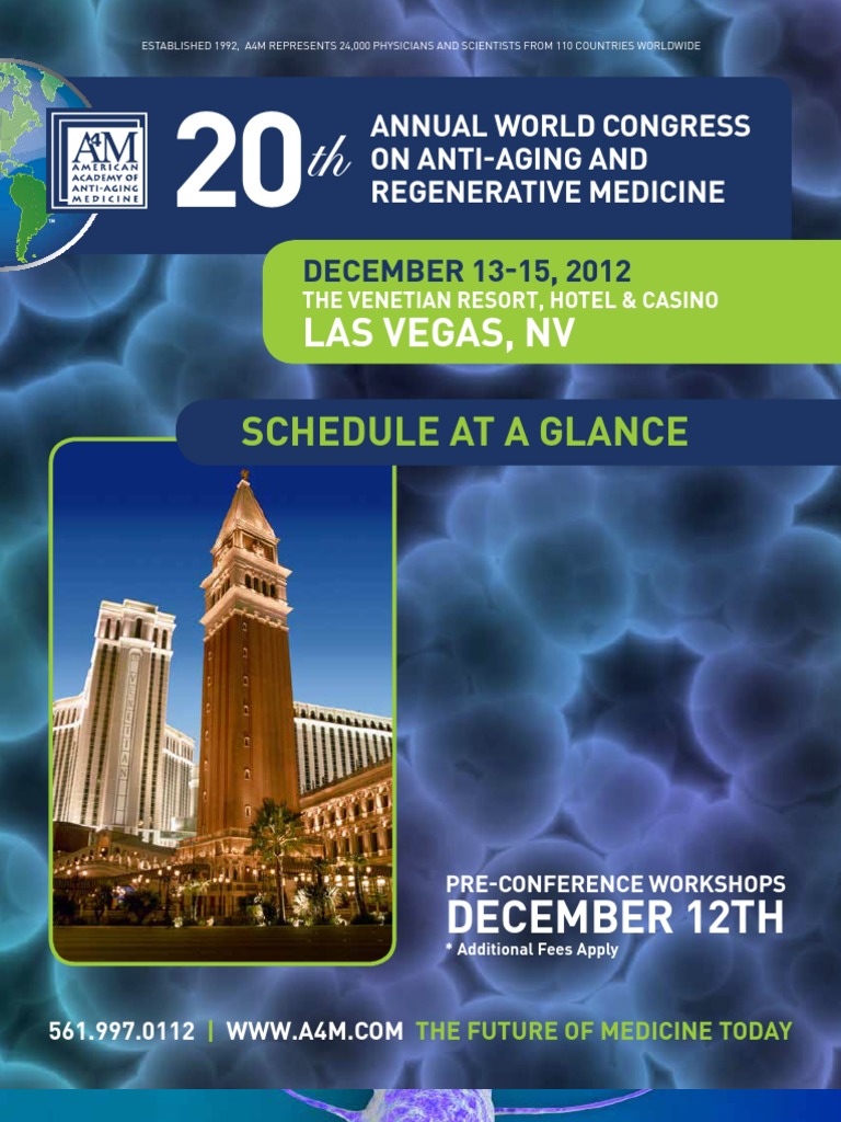 A4M 20th Annual World Congress Schedule Vegas Dec 2012