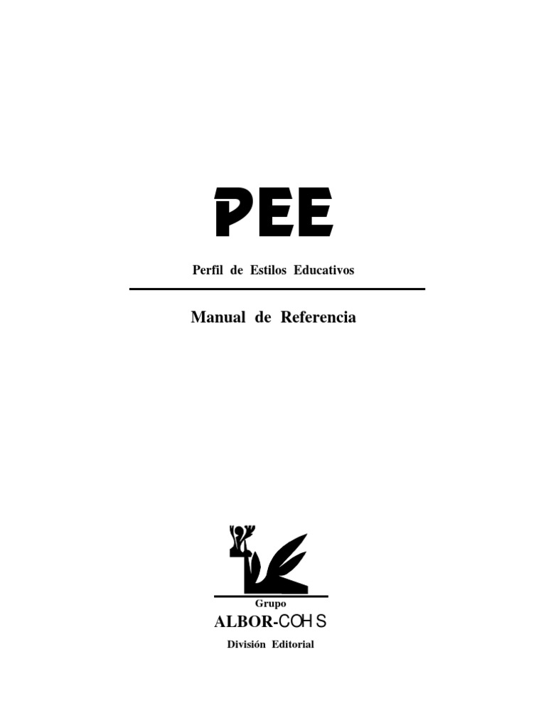 Manual de PEE | PDF | Comportamiento | Aprendizaje