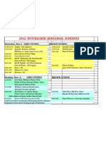 November 3-4 Rehearsal Schedule