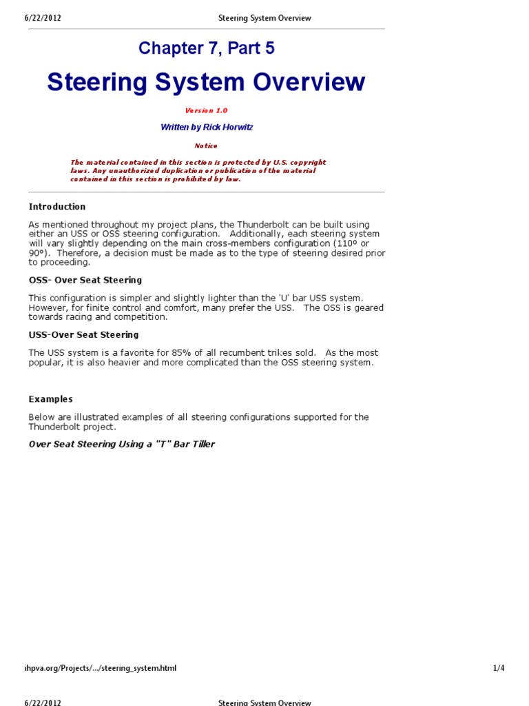 Steering System Overview: Chapter 7, Part 5 | PDF | Computers ...