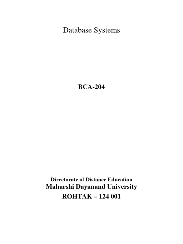 Bca 204 3rd Database | PDF | Databases | Data Type