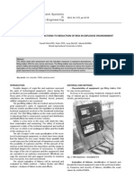 RISK ASSESSMENT AND ACTIONS TO REDUCTION OF RISK IN EXPLOSIVE ENVIRONMENT / Oceny ryzyka oraz działania zmierzające do obniżania ryzyka w środowisku zagrożonym wybuchem