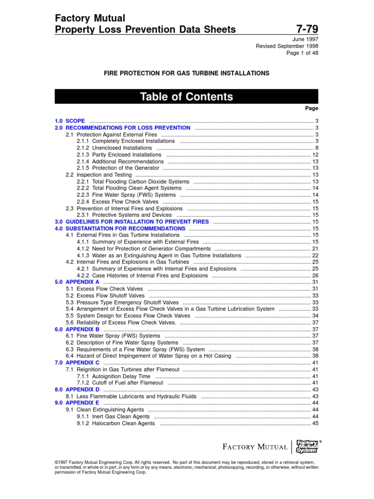 Fire Protection For Gas Turbines | PDF | Pump | Valve