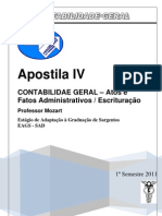 Apostila Contabilidade Geral 04 Atos e Fatos Administrativos 2011