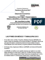 Jorge Lera - Plataforma Electoral 2013-Des de Pymes y Financ Del Desarrollo