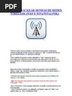 COMO HACKEAR SENHAS DE REDES WIRELESS