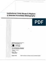Institutional Child Abuse & Neglect - A Selected Annotated Bibliography
