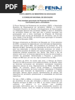 Carta Aberta Ao MEC e CNE Outubro 2012