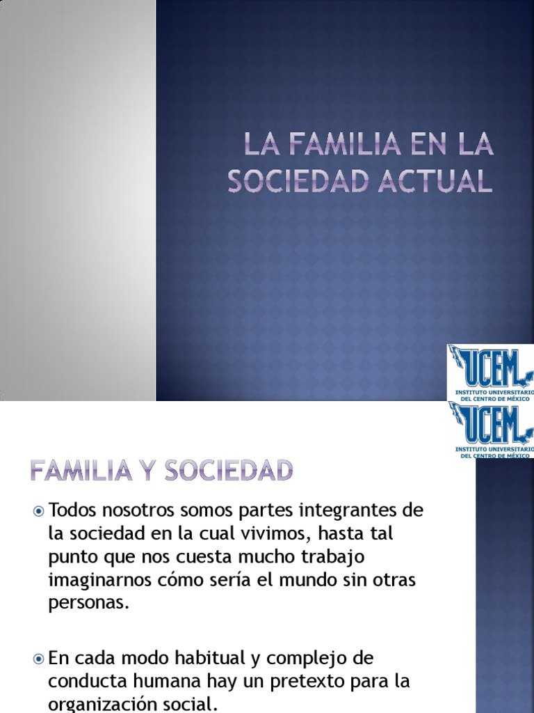 La Familia en La Sociedad Actual | PDF | Familia | Sociedad