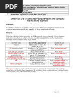 Download Approved and Unapproved Abbreviations for Medical Records by SamathaSAM SN111543918 doc pdf